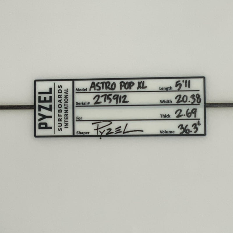 Load image into Gallery viewer, Pyzel Astro Pop 5'11 × 20 ⅜ × 2 11/16 Surfboard • USED 4