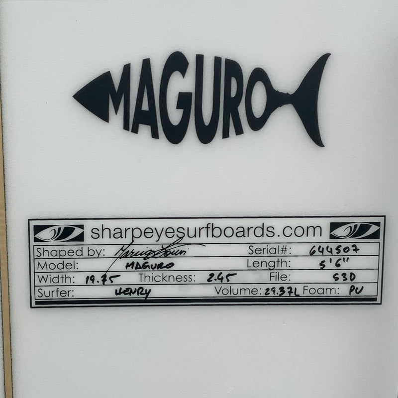 Load image into Gallery viewer, Sharp Eye Maguro 5'6 × 19 ¾ × 2.45 Surfboard • USED 4