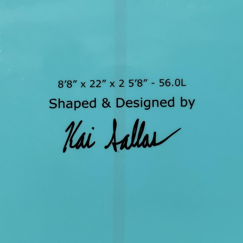 Load image into Gallery viewer, Kai Sallas Waikiki Thunderbolt Silver 8'8 × 22 × 2 ⅝ Surfboard • USED 4