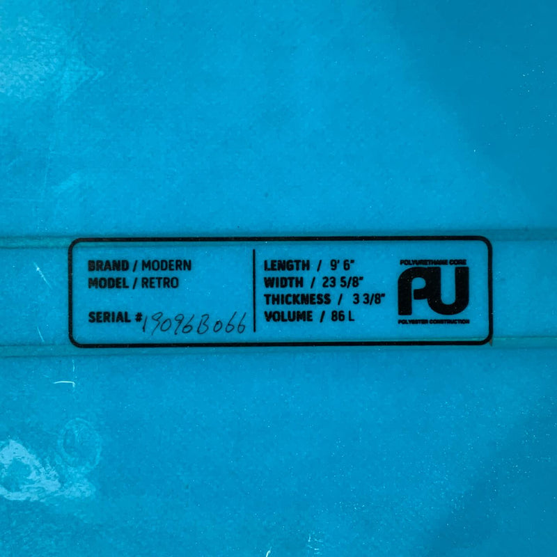 Load image into Gallery viewer, Modern Retro 9'6 × 23 ⅝ × 3 ⅜ Surfboard • USED 4