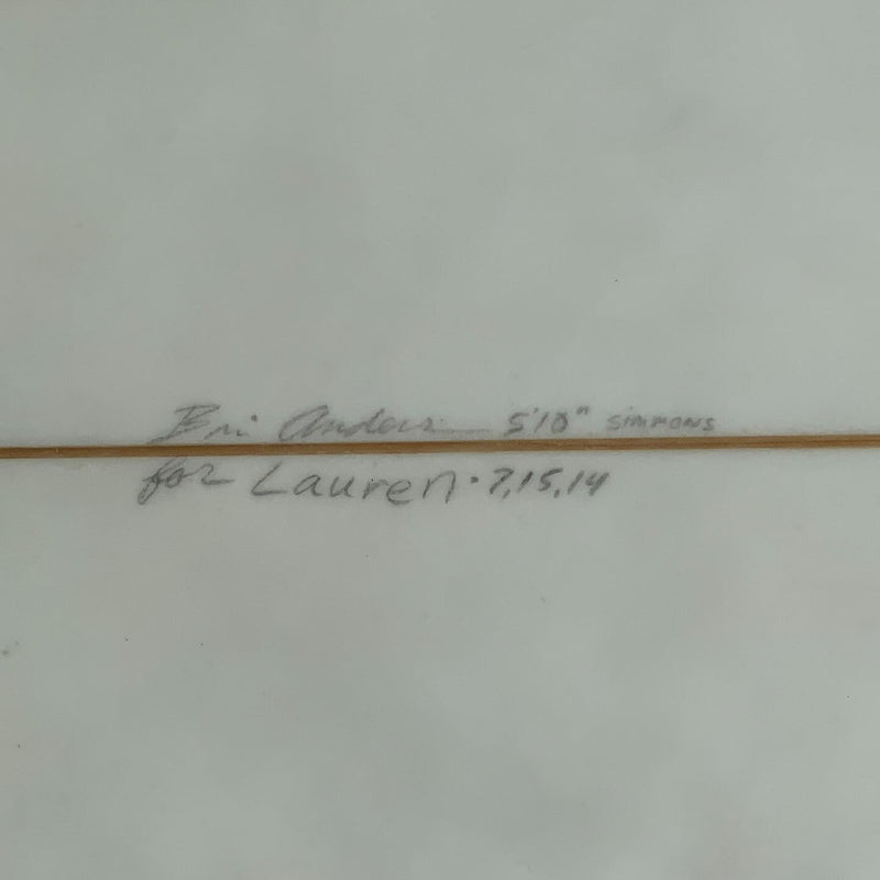 Load image into Gallery viewer, BRAND Mini Simmons 5'10 × 22 × 2 ½ Surfboard • USED 5