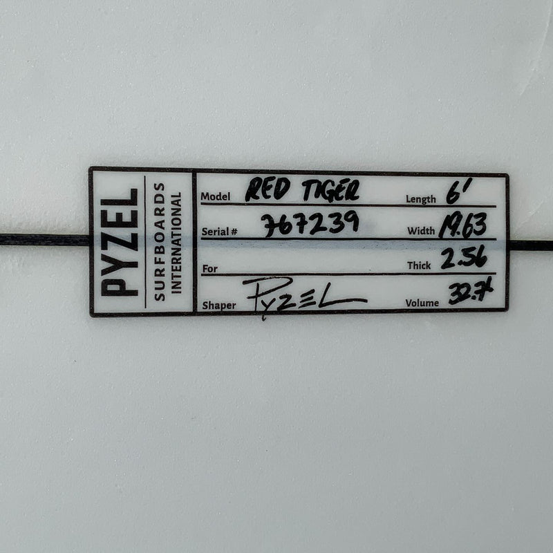 Load image into Gallery viewer, Pyzel Red Tiger 6'1 × 19 ⅝ × 2 9/16 Surfboard • USED 4