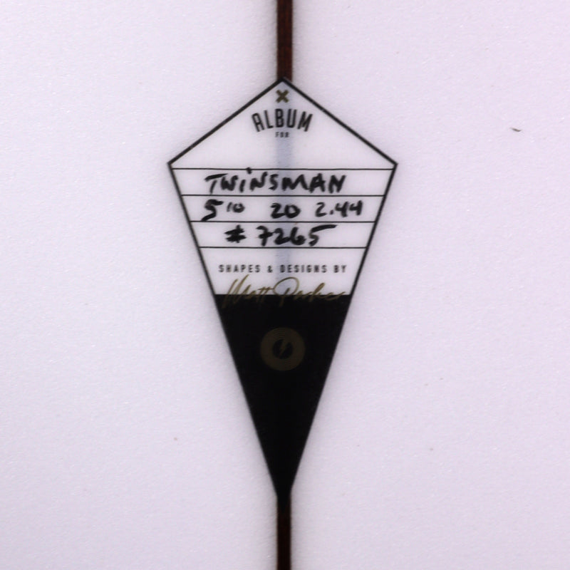 Load image into Gallery viewer, Album Surf Twinsman 5'10 × 20 × 2 7/16 Surfboard - Clear 4