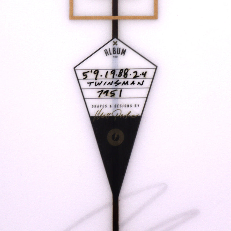 Load image into Gallery viewer, Album Surf Twinsman 5'9 × 19 ⅞ × 2 ⅖ Surfboard - Clear 4