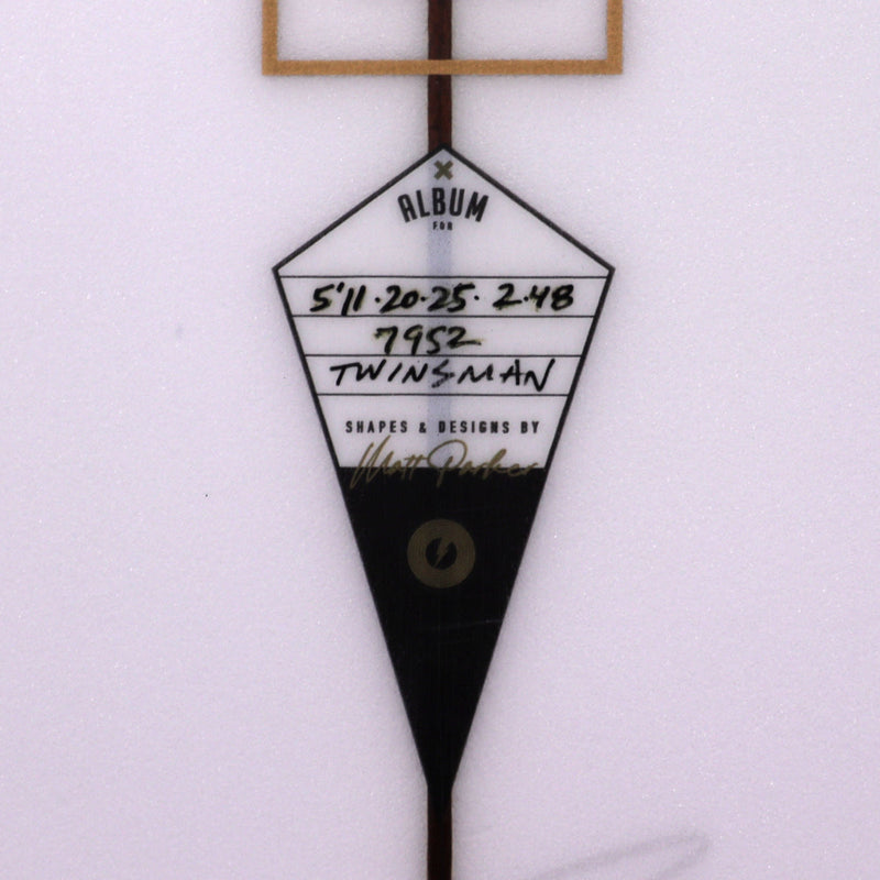 Load image into Gallery viewer, Album Surf Twinsman 5'11 × 20 ¼ × 2.48 Surfboard - Clear • DAMAGED 4