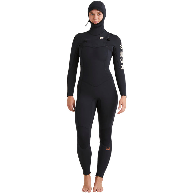 Load image into Gallery viewer, Billabong Women's Synergy Natural Upcycler 5/4 Hooded Chest-Zip Wetsuit 1