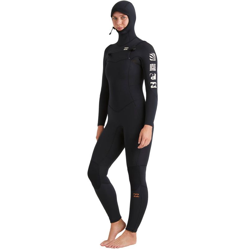 Load image into Gallery viewer, Billabong Women's Synergy Natural Upcycler 5/4 Hooded Chest-Zip Wetsuit 3