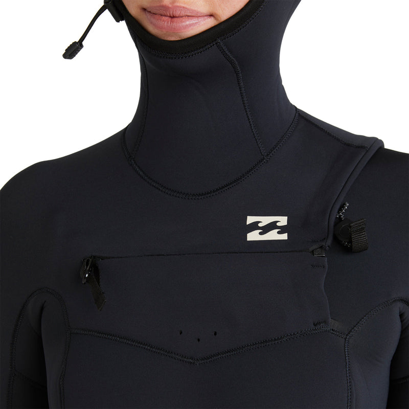 Load image into Gallery viewer, Billabong Women's Synergy Natural Upcycler 5/4 Hooded Chest-Zip Wetsuit 6