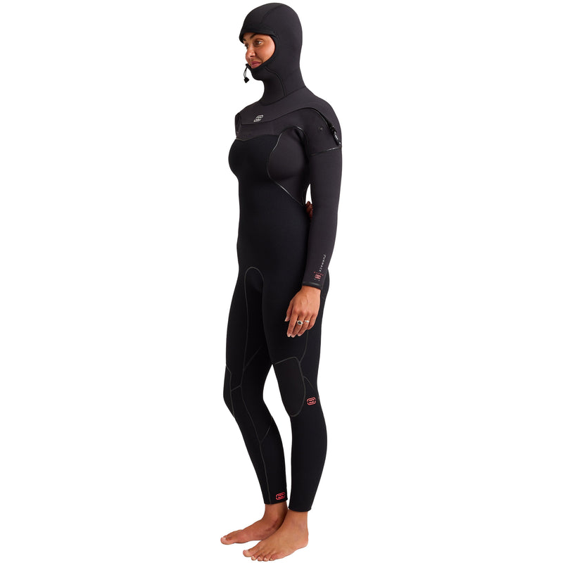Load image into Gallery viewer, Billabong Women's Furnace Ultra 5/4 Hooded Gullwing Chest-Zip Wetsuit 3