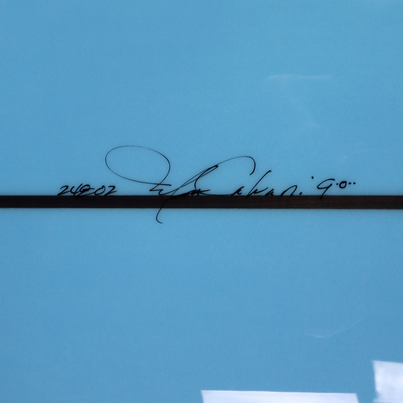 Load image into Gallery viewer, Bing The Majestic 9'0 × 22 ½ × 2 ⅞ Surfboard - Trans Blue 4