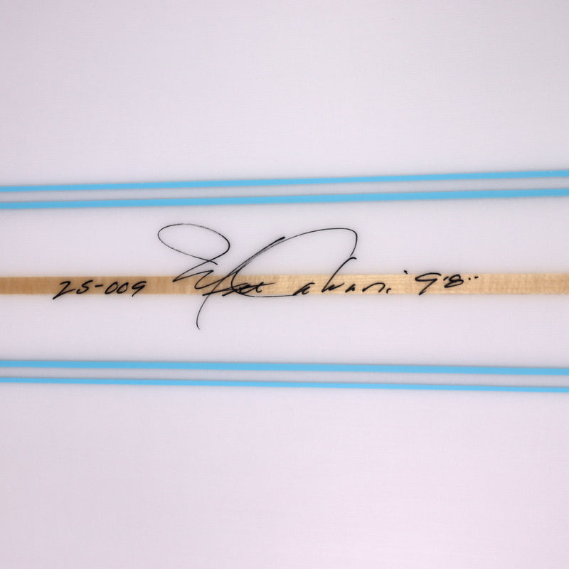 Load image into Gallery viewer, Cleanline Noserider 9'8 × 23 ⅜ × 3 ¼ Surfboard - Blue Pinlines 4