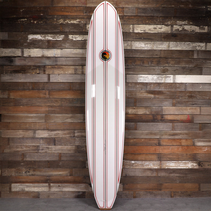 Load image into Gallery viewer, Cleanline Speed Shape 10'0 × 23 ¾ × 3 ⅜ Surfboard - Black/Orange Fade Pinlines 1