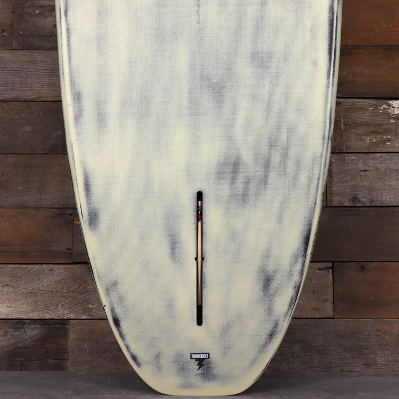Load image into Gallery viewer, CJ Nelson Designs Slasher Low Pro Thunderbolt Black 9'6 × 23 ¼ × 3 ⅛ Surfboard - Tan/Brushed Carbon 3