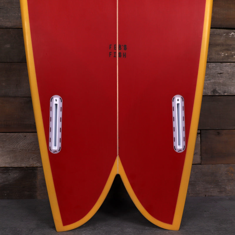 Load image into Gallery viewer, Channel Islands Feb's Fish 6'0 × 21 ¼ × 2 11/16 Surfboard - Red/Yellow • BLEMISH 3