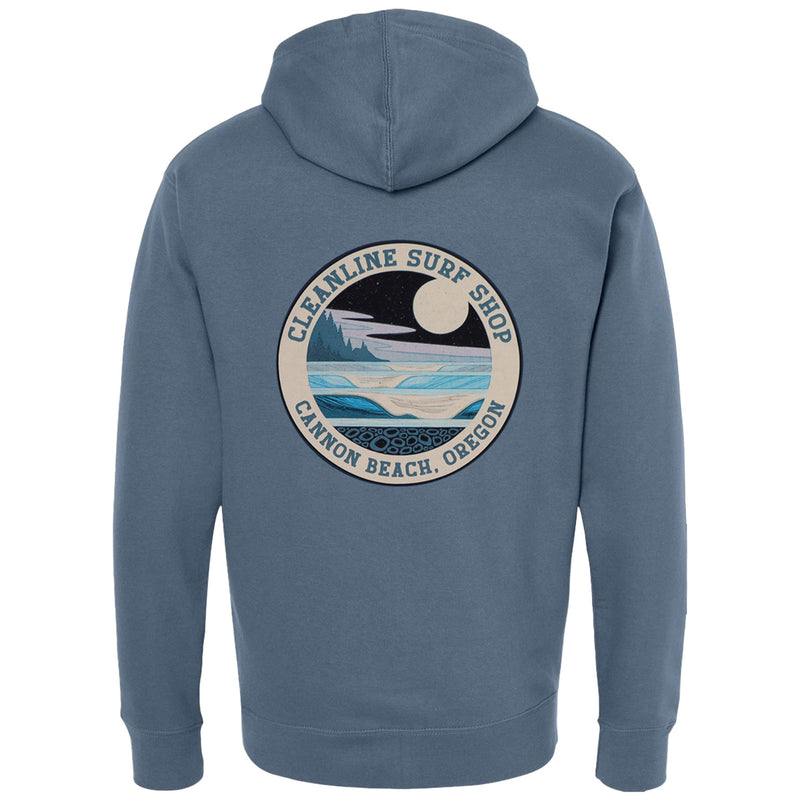 Load image into Gallery viewer, Cleanline Blue Moon Zip-Up Hoodie 1
