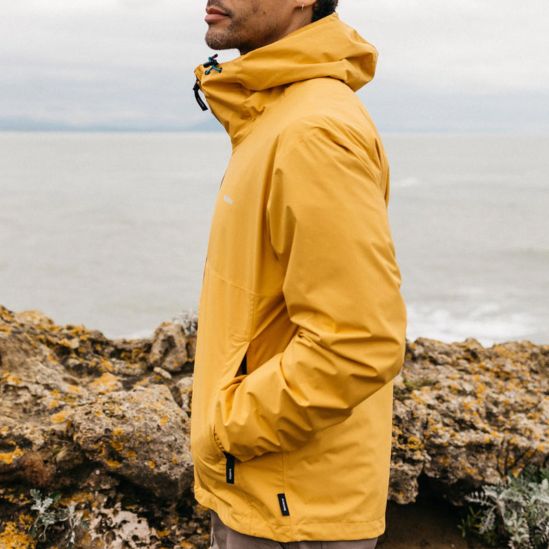 Load image into Gallery viewer, Finisterre Rainbird Waterproof Hooded Zip Jacket - Sun Glow 3
