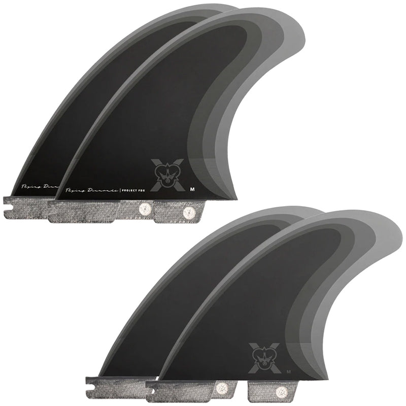 Load image into Gallery viewer, Flying Diamonds FDX-1 Double Tab Tri-Quad Fin Set 2