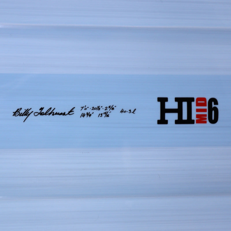 Load image into Gallery viewer, Harley Ingleby Mid 6 Thunderbolt Red 7'0 × 20 ½ × 2 ⅝ Surfboard - Light Blue 4