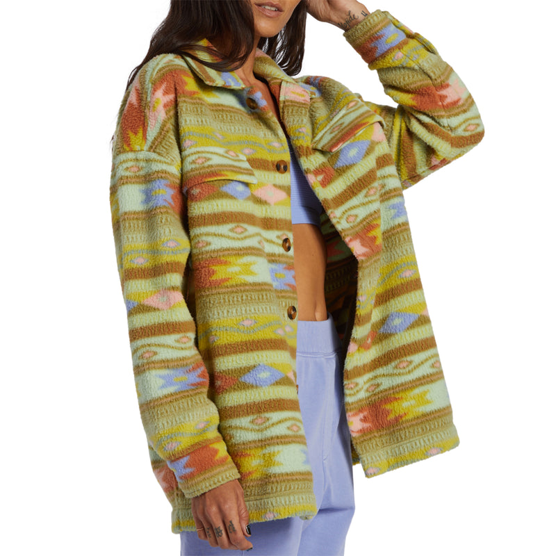 Load image into Gallery viewer, Billabong Women's Happy Camper Shacket Sweater Jacket 2