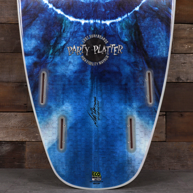 Load image into Gallery viewer, Lib Tech Lost Party Platter ecoIMPACTO 2 Lite 5'7 × 22 × 2 ⅗ Surfboard - Blue 3