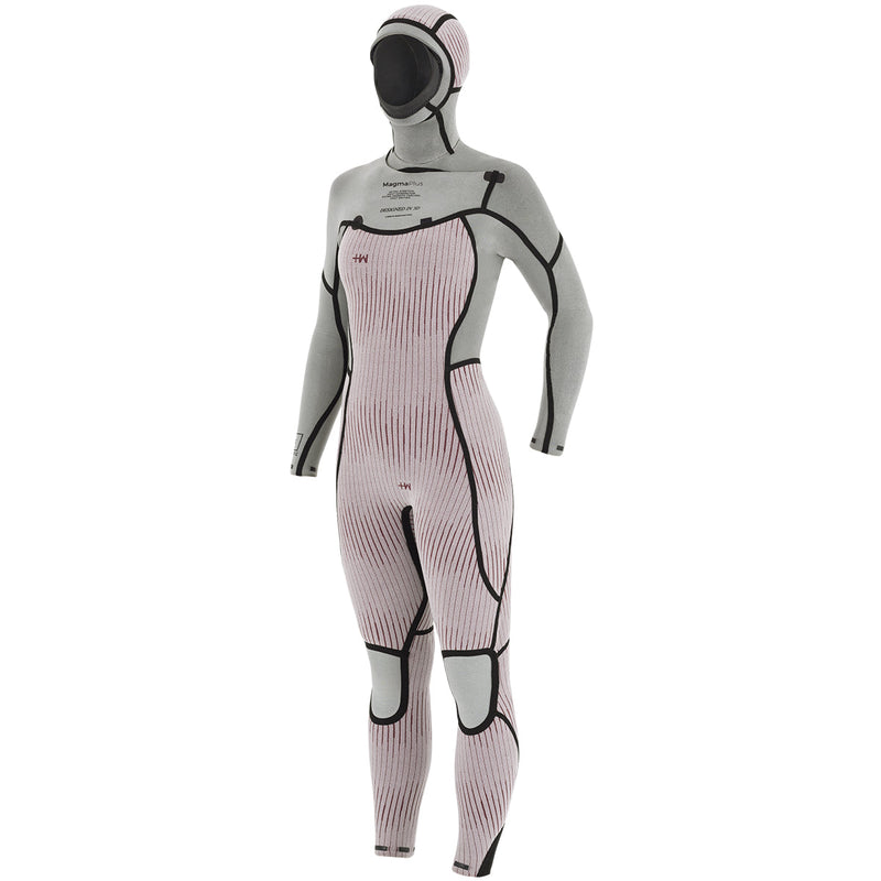 Load image into Gallery viewer, Manera Women's Magma Meteor 5/4/3 Hooded Chest-Zip Wetsuit 5