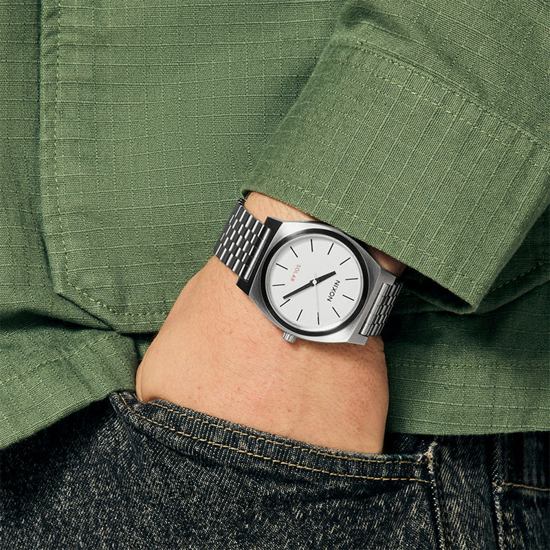 Load image into Gallery viewer, Nixon Time Teller Solar Stainless Steel Watch