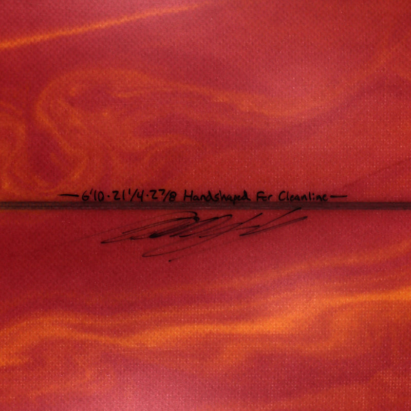 Load image into Gallery viewer, Pace Long Fish 6'10 × 21 ¼ × 2 ⅞ Surfboard - Red Swirl 4