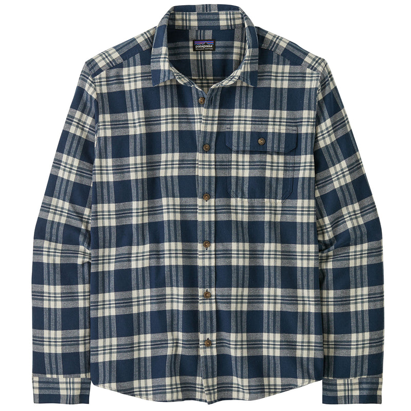 Load image into Gallery viewer, Patagonia Lightweight Fjord Cotton In Conversion Long Sleeve Button-up Flannel Shirt - Spotter/Forge Gray 4