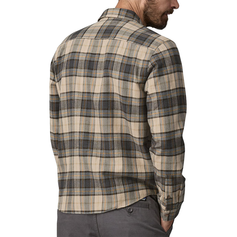 Load image into Gallery viewer, Patagonia Lightweight Fjord Cotton In Conversion Long Sleeve Button-up Flannel Shirt - Spotter/Forge Gray 3