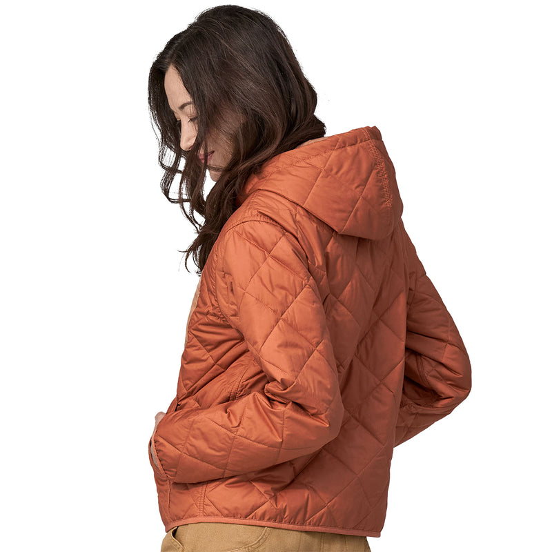 Load image into Gallery viewer, Patagonia Women's Diamond Quilted Bomber Hooded Zip Jacket - Sienna Clay 3