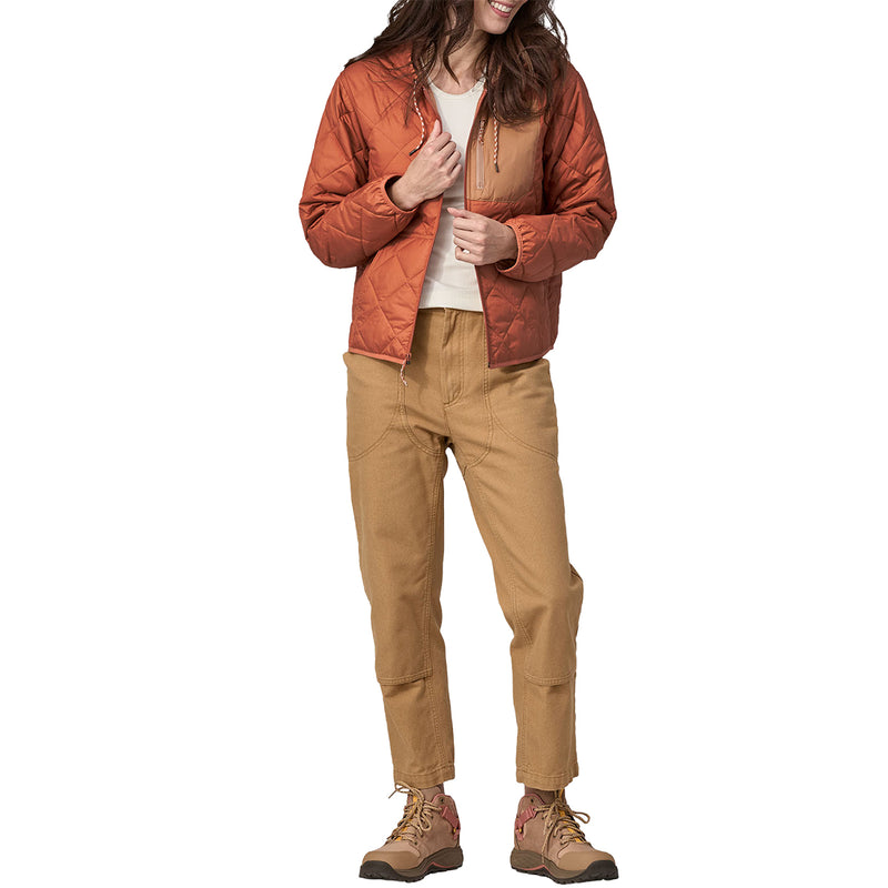 Load image into Gallery viewer, Patagonia Women's Diamond Quilted Bomber Hooded Zip Jacket - Sienna Clay 4