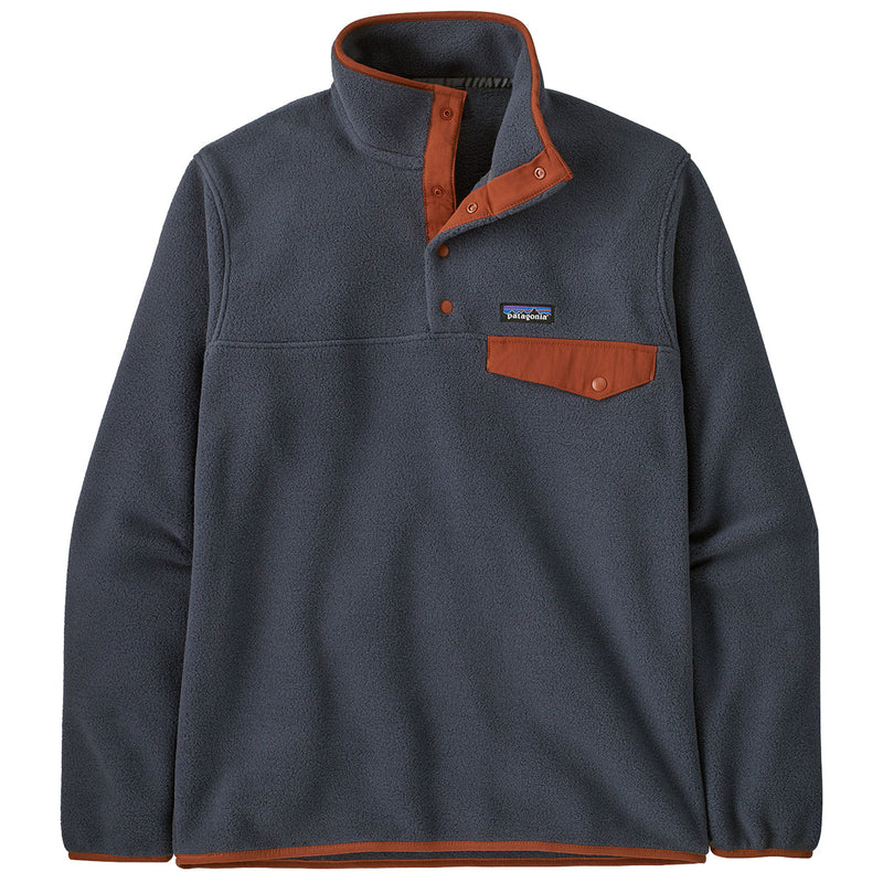 Load image into Gallery viewer, Patagonia Lightweight Synchilla Snap-T Fleece Pullover Jacket - Smolder Blue/Burnished Red 1