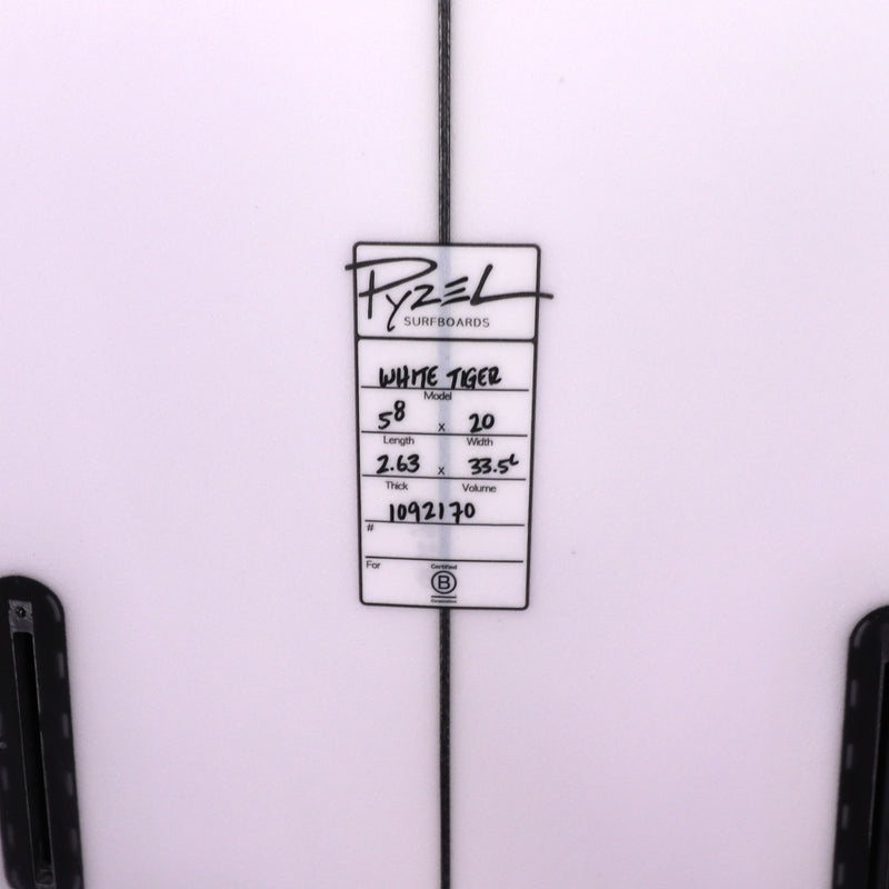 Load image into Gallery viewer, Pyzel White Tiger 5'8 × 20 × 2 ⅝ Surfboard • BLEMISH 4