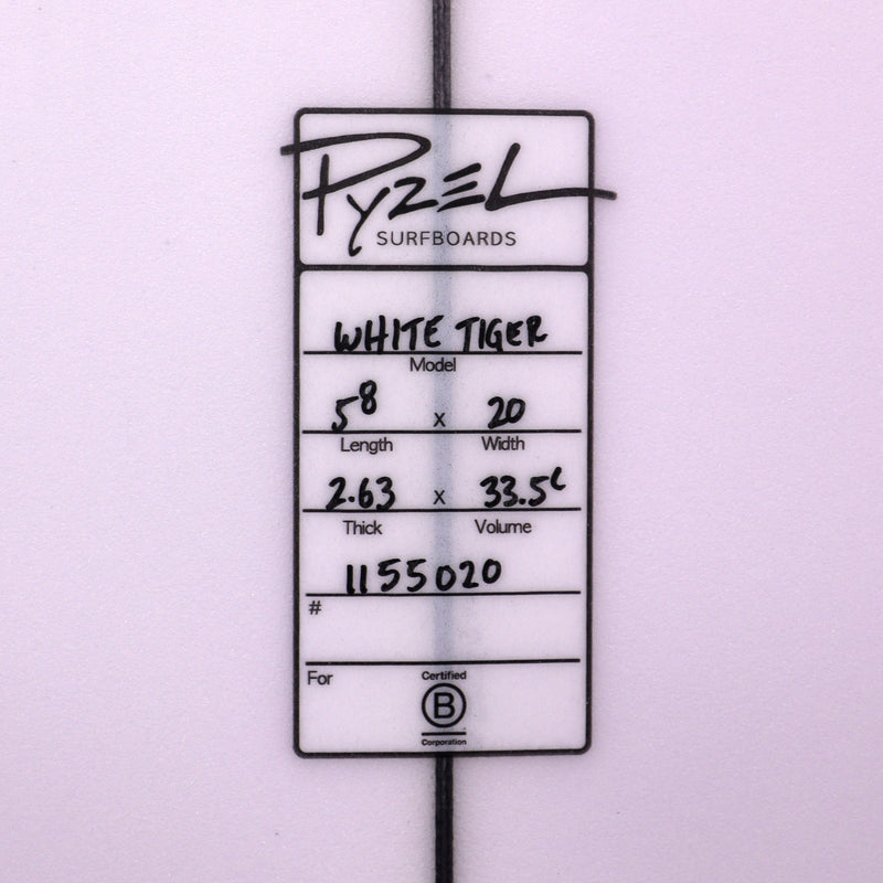 Load image into Gallery viewer, Pyzel White Tiger 5'8 × 20 × 2 ⅝ Surfboard 4