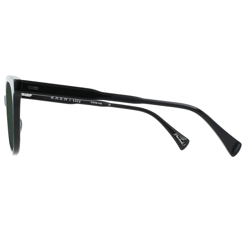 Load image into Gallery viewer, RAEN Women's Lily Polarized Sunglasses - Crystal Black/Green 4