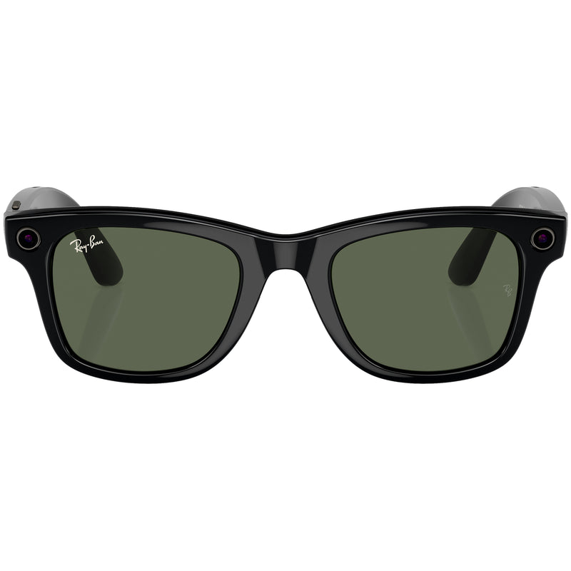 Load image into Gallery viewer, Ray-Ban Meta Gen 1 Wayfarer Sunglasses - Shiny Black/G15 Green 2