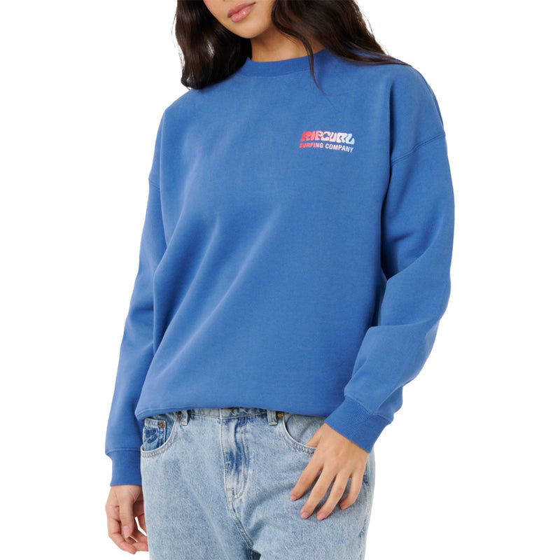Load image into Gallery viewer, Rip Curl Women's Surf Puff Heritage Crew Sweatshirt 3