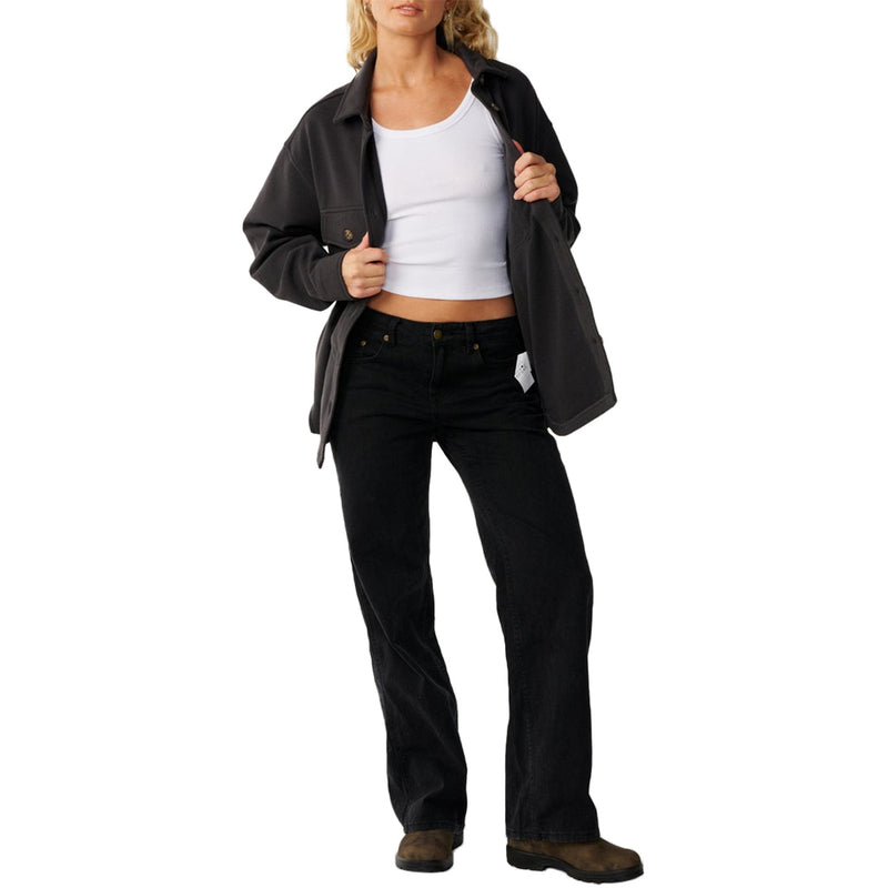 Load image into Gallery viewer, Rip Curl Women's Retro Swell Long Sleeve Button-Up Fleece Overshirt 6