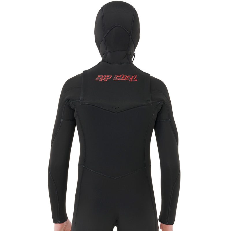 Load image into Gallery viewer, Rip Curl Youth Dawn Patrol 5/4 Hooded Chest-Zip Wetsuit 5