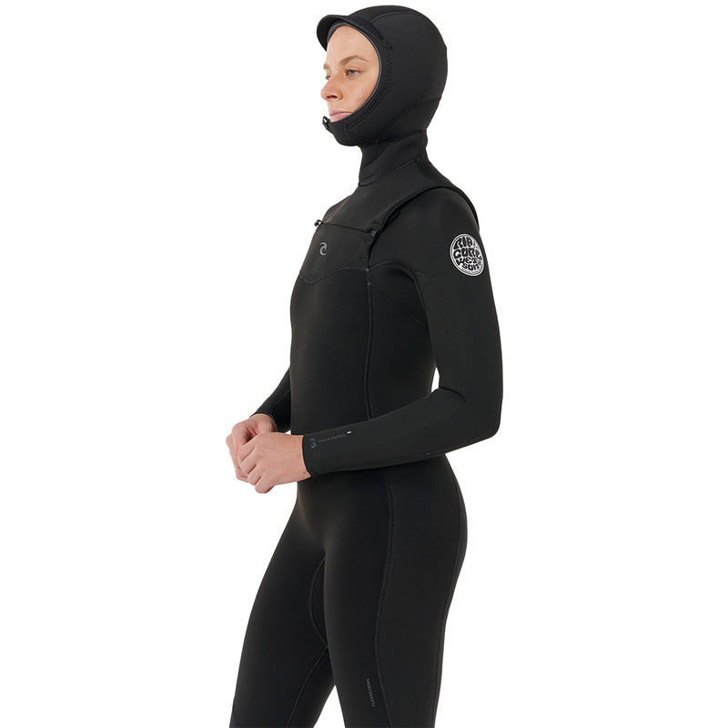 Load image into Gallery viewer, Rip Curl Women's Dawn Patrol 5/4 Hooded Chest-Zip Wetsuit 4