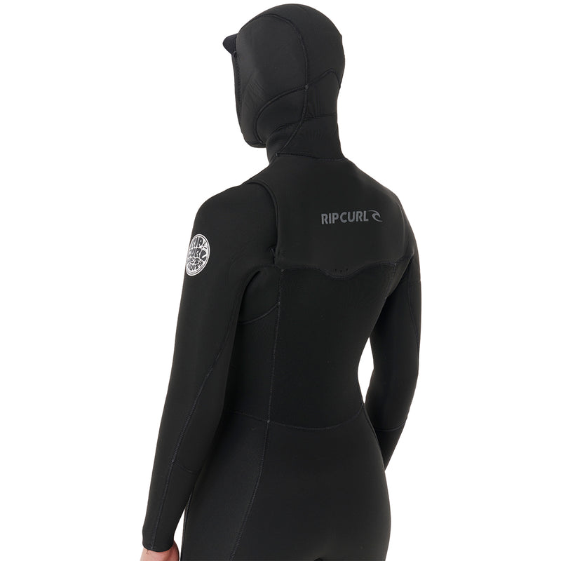 Load image into Gallery viewer, Rip Curl Women's Dawn Patrol 5/4 Hooded Chest-Zip Wetsuit 5