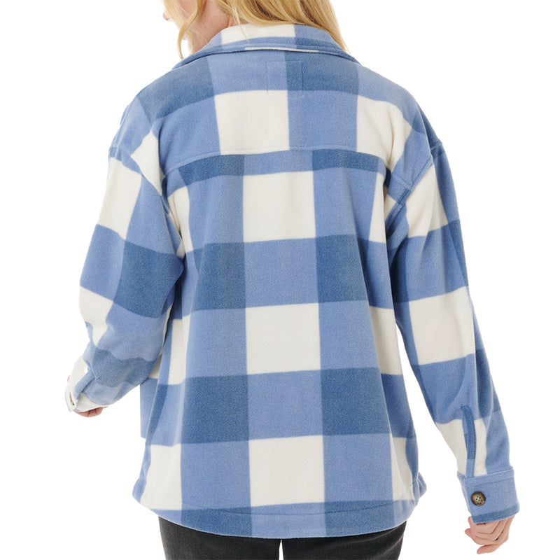 Load image into Gallery viewer, Rip Curl Women's Neon Isles Long Sleeve Button-Up Flannel Shirt 2