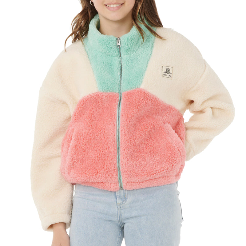 Load image into Gallery viewer, Rip Curl Youth Block Party Polar Fleece Zip-Up Jacket 1