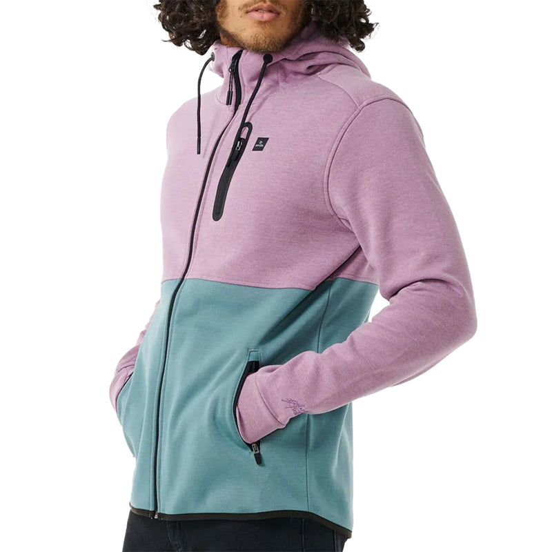 Load image into Gallery viewer, Rip Curl Departed Anti-Series Fleece Zip Hooded Jacket - Dusty Purple 2