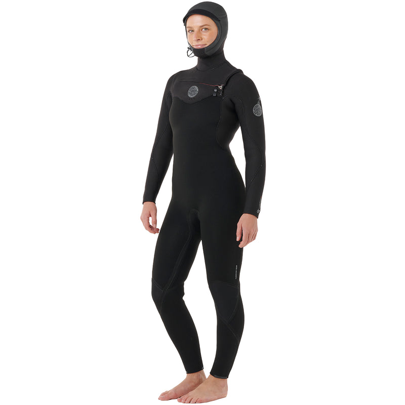 Load image into Gallery viewer, Rip Curl Women's Flashbomb 6/4 Hooded Chest-Zip Wetsuit 3