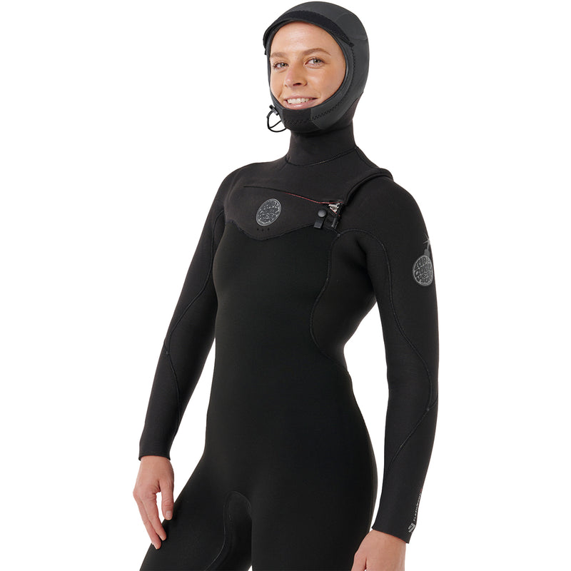 Load image into Gallery viewer, Rip Curl Women's Flashbomb 6/4 Hooded Chest-Zip Wetsuit 4