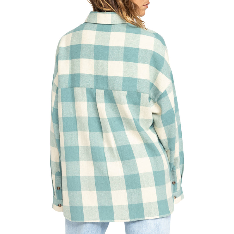 Load image into Gallery viewer, Roxy Women's Lets Get Away Long Sleeve Button-Up Shirt 3