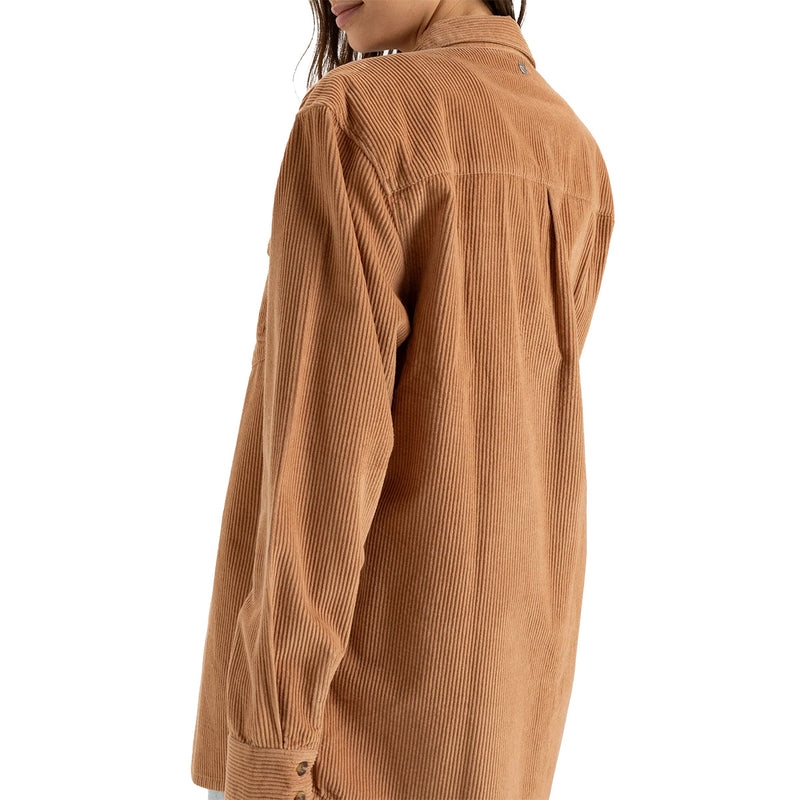 Load image into Gallery viewer, Roxy Women's Let It Go Corduroy Long Sleeve Button-Up Shirt 5