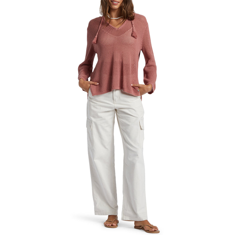 Load image into Gallery viewer, Roxy Women's After Beach Break Hooded V-Neck Sweater 4