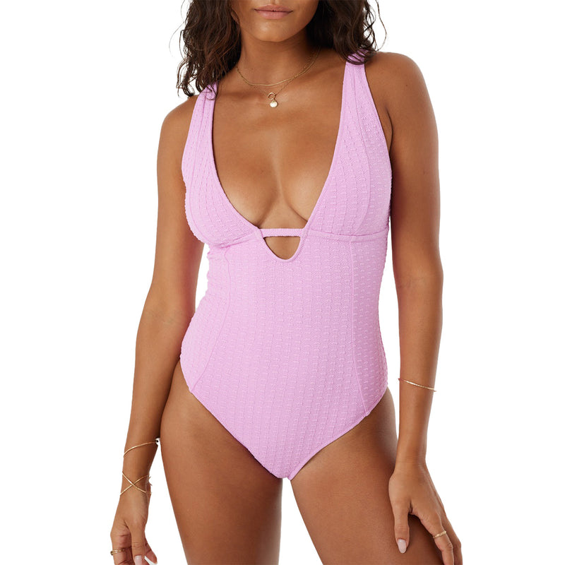 Load image into Gallery viewer, Roxy Women's Haleiwa Plunge One-Piece Swimsuit 1